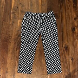 New York & Company Black and White Cropped Pants